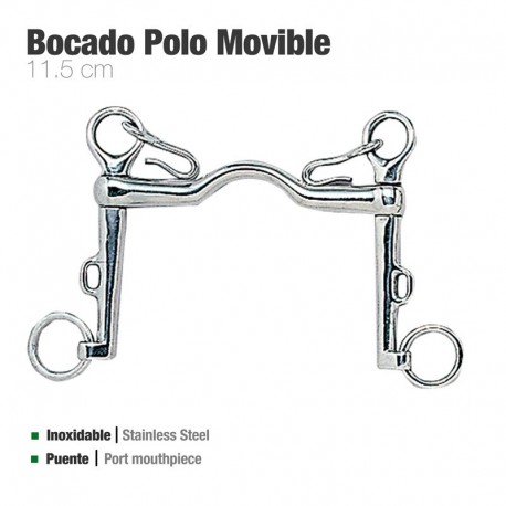Bocado polo movible inox
