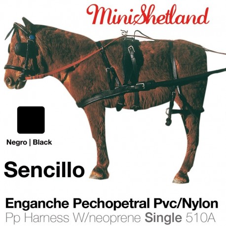 Enganche pechopetral pvc/nylon sencillo Minishetland
