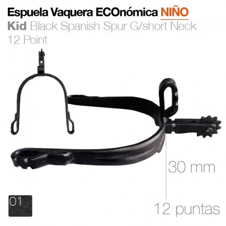 Espuela vaquera ECO niño 12 puntas