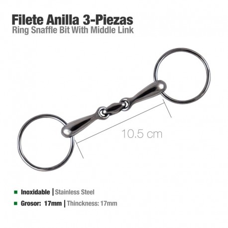 Filete anilla 3 piezas inox