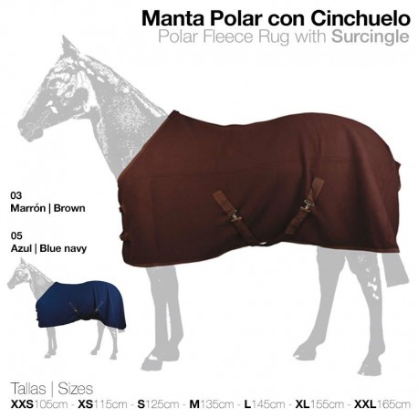 Manta polar con cinchuelo