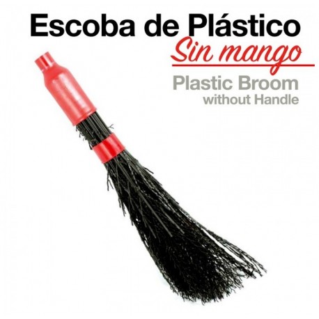 Escoba plástico sin mango