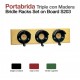 Portabrida triple con madera Stubbs