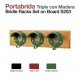 Portabrida triple con madera Stubbs