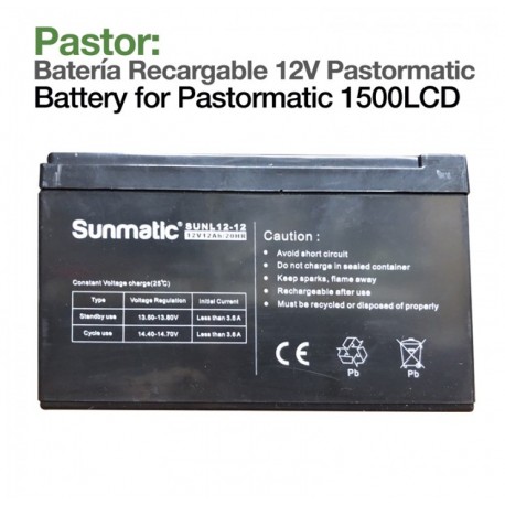Batería recargable Pastormatic 1500LCD