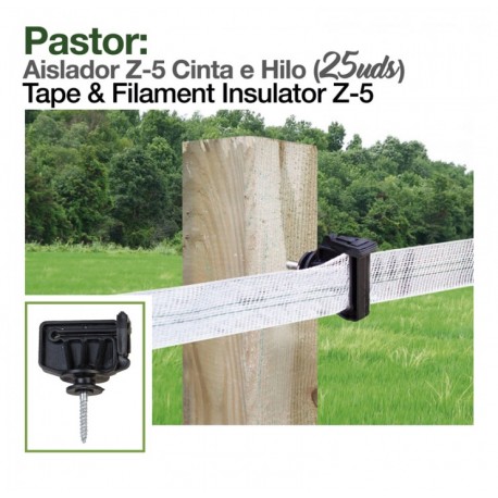 Aislador Z-5 cinta e hilo para pastor eléctrico o cerca eléctrica