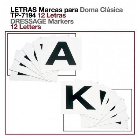 Letras marca para doma clásica 12Ud.