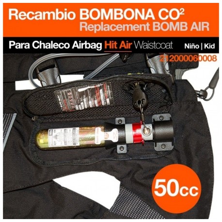 Recambio de bombona del chaleco airbag