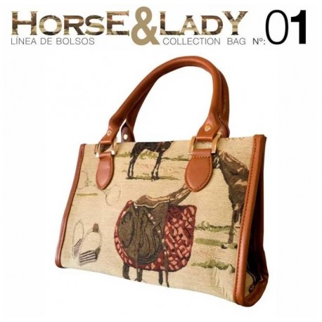 Bolso asa corta colección Horse&Lady 1 motivo caballos