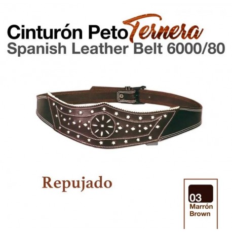 Cinturón peto ternera marrón
