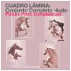 Cuadro lámina caballos: conjunto completo (4uds)