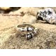Anillos casco caballo TORNADO. Plata envejecida
