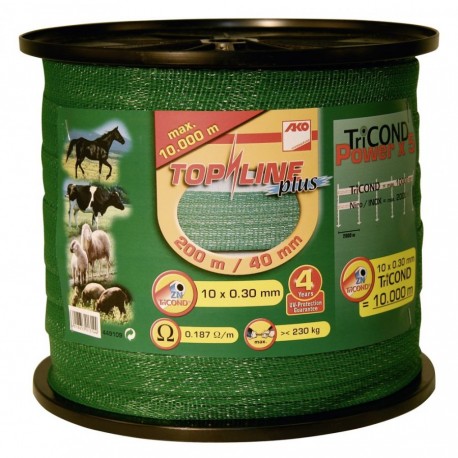 Cinta verde 40mm rollo 200 mt.